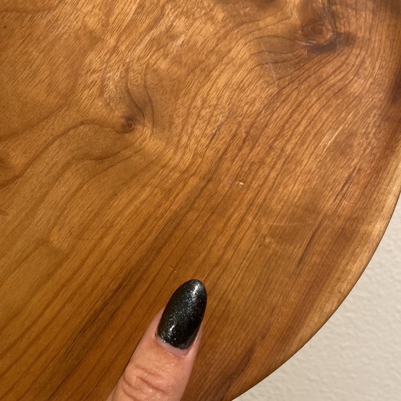 Myrtlewood wooden round tray modern farmhouse decor - Picture 14 of 16